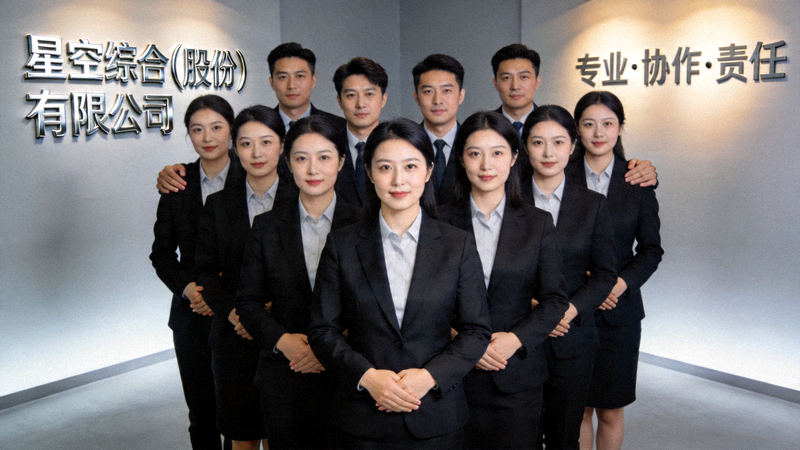 星空综合（股份）有限公司团队合影，展现专业、协作与责任的企业文化